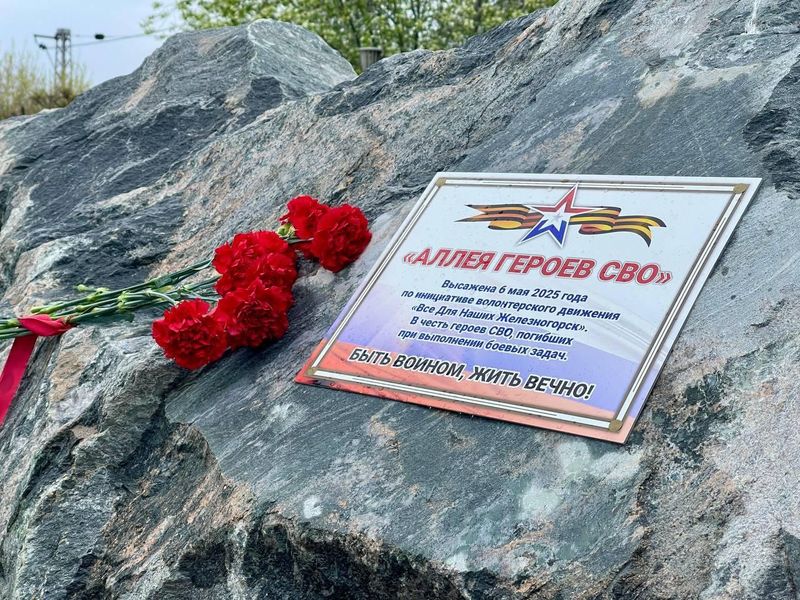 В Железногорске открыли Аллею героев СВО.