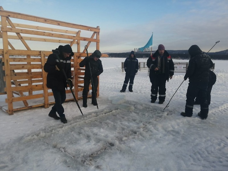 Купель будет организована у спасательной станции.